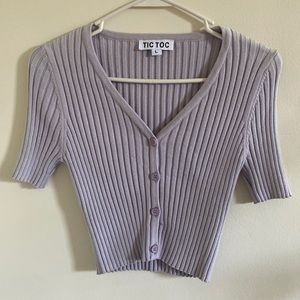 90s/Euphoria Style Lilac Knit Crop Top NWOT